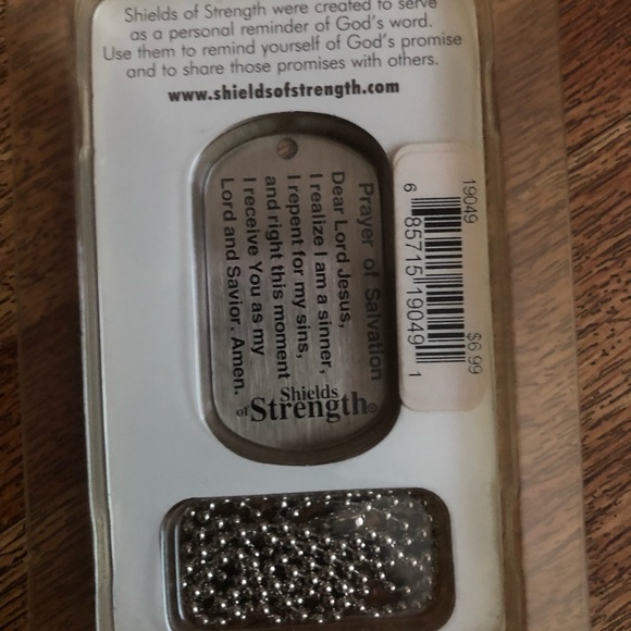 Military style Tag Necklace JOSHUA 1:19 - Picture 3 of 3